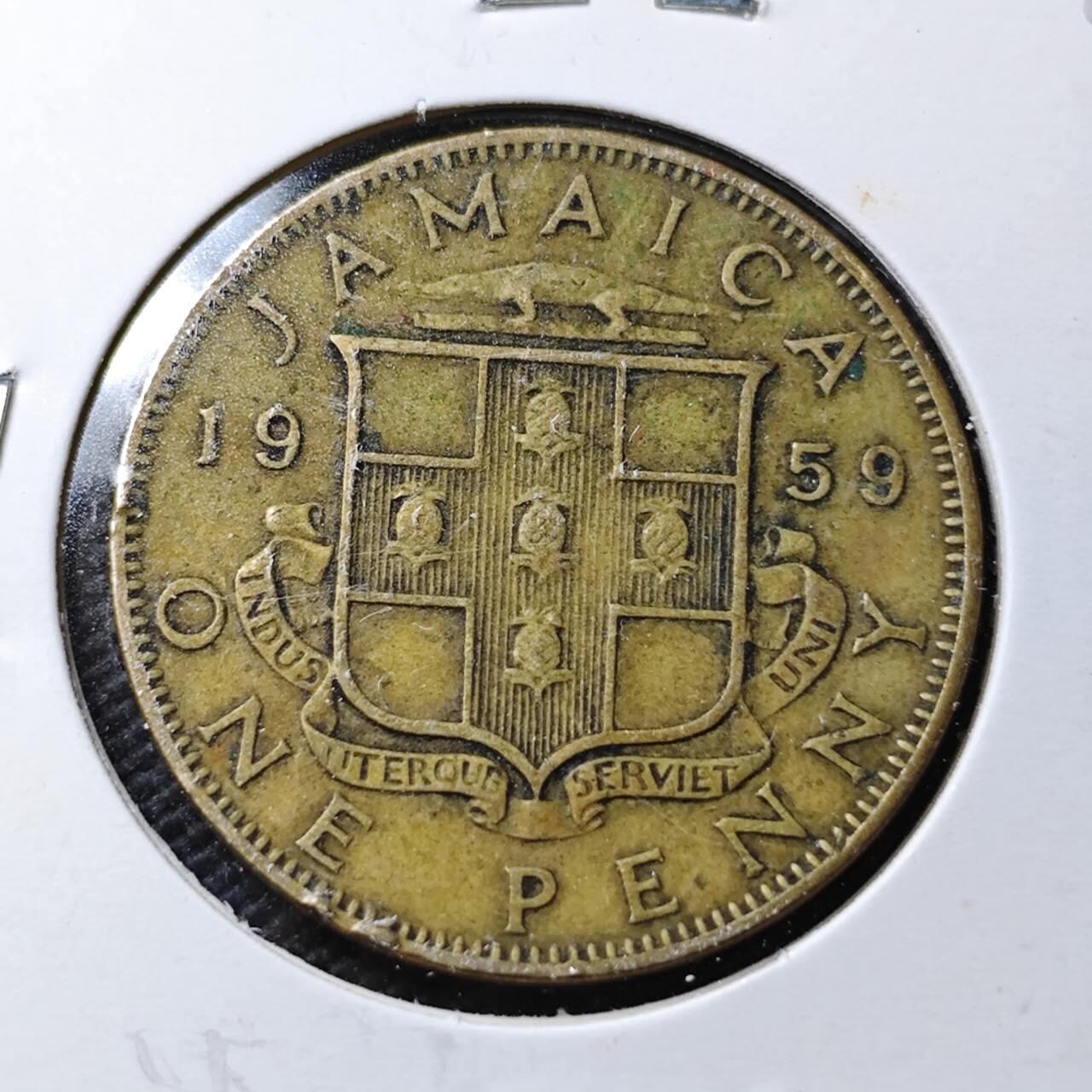 KK钱币收藏小铺  第363场  2月预留时间 周末发货  英属牙买加1便士铜币