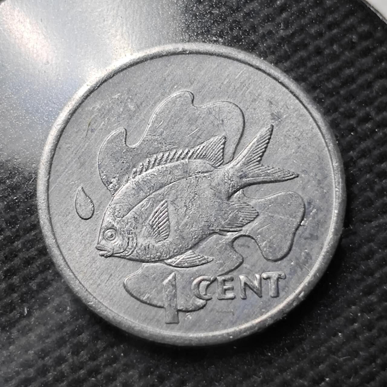 KK钱币收藏小铺  第363场  2月预留时间 周末发货  1977塞舌尔1分 好品