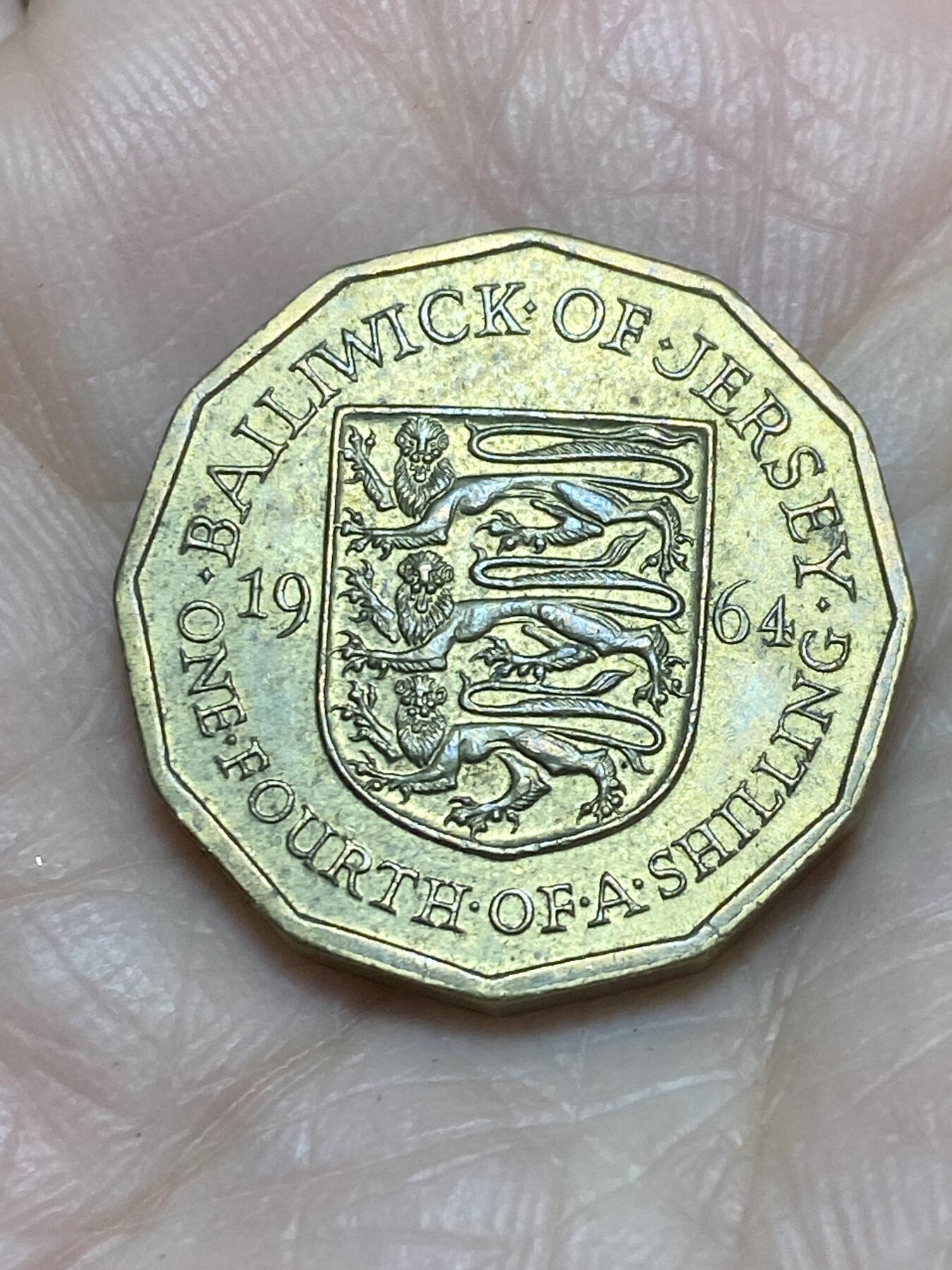 2025年第一百二十一场(总第一百四十七场）外国好品散币(免佣金) 英属泽西岛🇯🇪1964年1/4先令