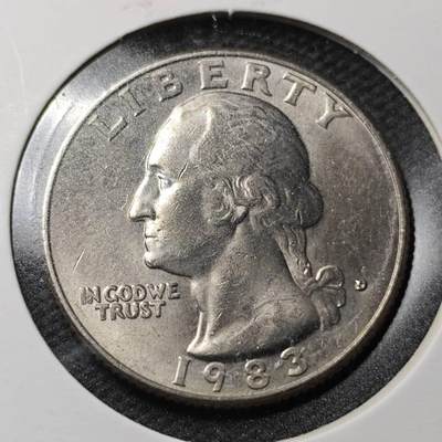 KK钱币收藏小铺  第363场  2月预留时间 周末发货 -  1983美国25分 好品