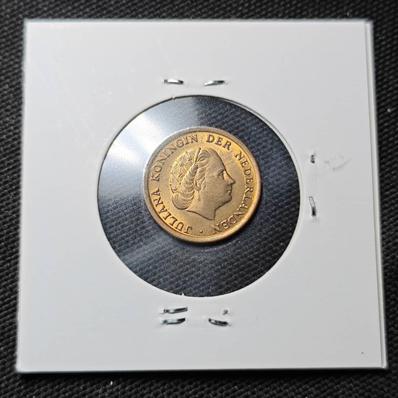 KK钱币收藏小铺  第363场  2月预留时间 周末发货  1970荷兰1分铜币