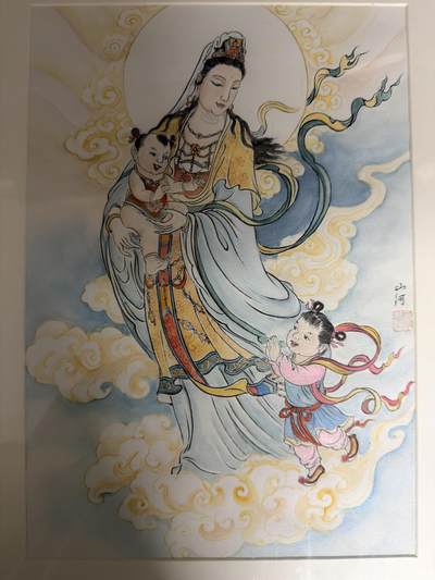 粤A卡牌第24期（1月4日22:00截拍） 【大画原稿】观音 画师：山河 