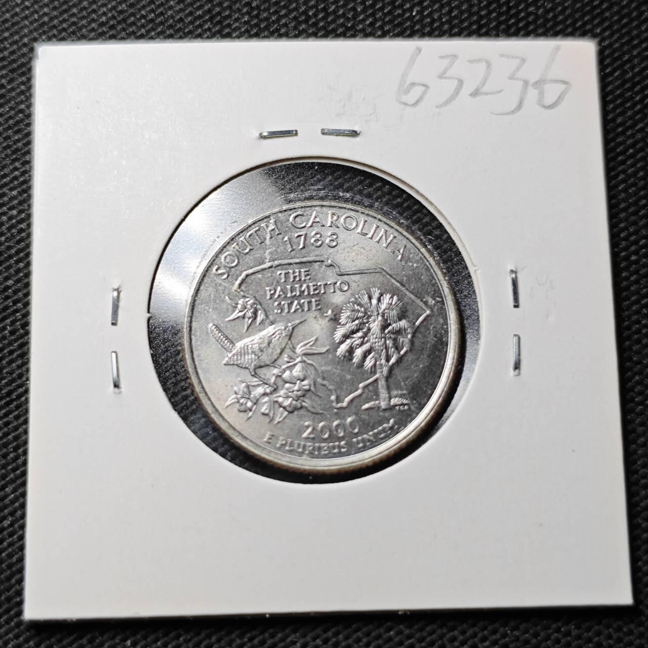 KK钱币收藏小铺  第363场  2月预留时间 周末发货  美国25分纪念币 好品