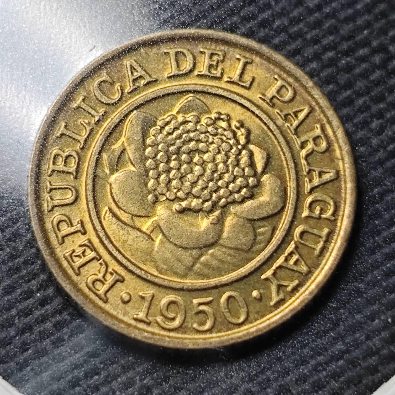 KK钱币收藏小铺  第363场  2月预留时间 周末发货  1950巴拉圭1分铜币 好品