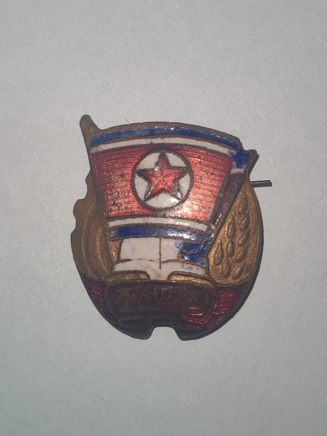 韵星假日精品2025秋季军品类拍卖会-- Rimey Holidays Boutique 2025 Autumn Militaria Sale 北韩劳动党青年团（共青团）证章 东欧代工版本