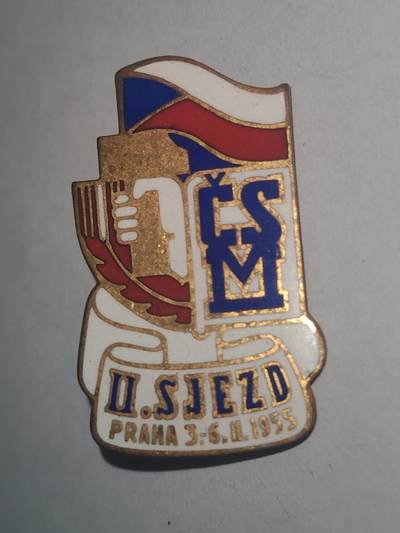 韵星假日精品2025秋季军品类拍卖会-- Rimey Holidays Boutique 2025 Autumn Militaria Sale - 捷克斯洛伐克第二届全国共青团大会代表证章