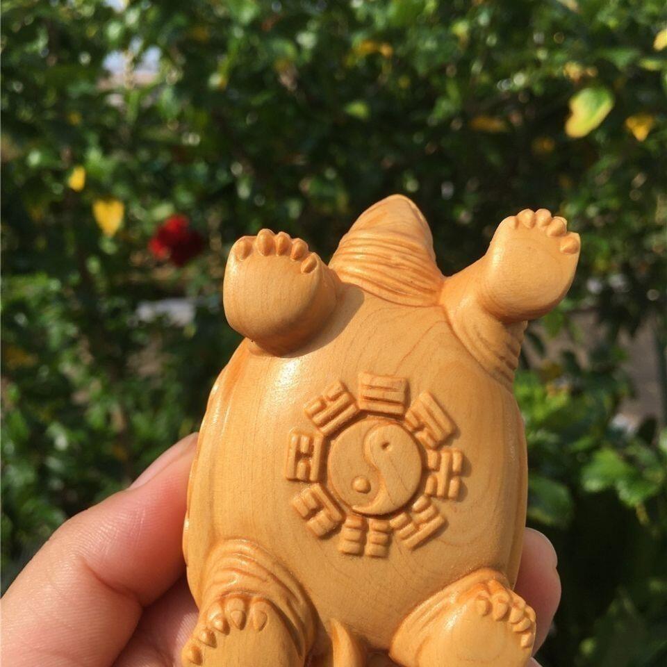 听雨轩（16）木雕 黄杨木木雕金钱龙龟 6cm