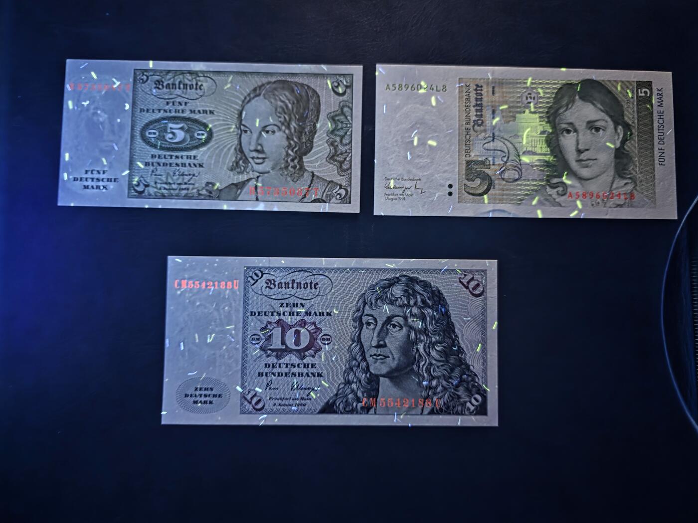 叁拾收藏第33期 德国马克小面值3张  UNC