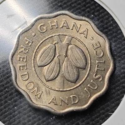 KK钱币收藏小铺  第363场  2月预留时间 周末发货 -  1967加纳2.5比塞瓦 好品