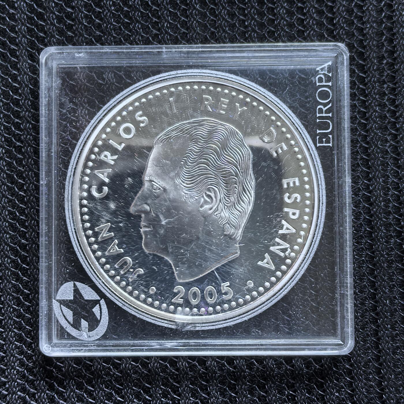 道一币馆币章第一百五十四场 欧洲之星 西班牙2005年欧洲自由和平60周年10欧元精制银币 27g 925S 