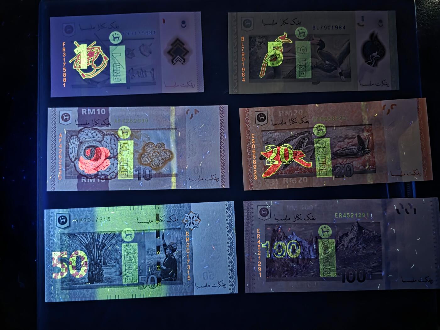 叁拾收藏第33期 马来西亚新版6张一套（1/5/10/20/50/100林吉特） UNC