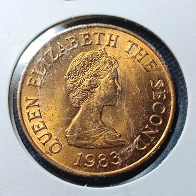 KK钱币收藏小铺  第363场  2月预留时间 周末发货 - 1983 泽西2便士铜币 好品