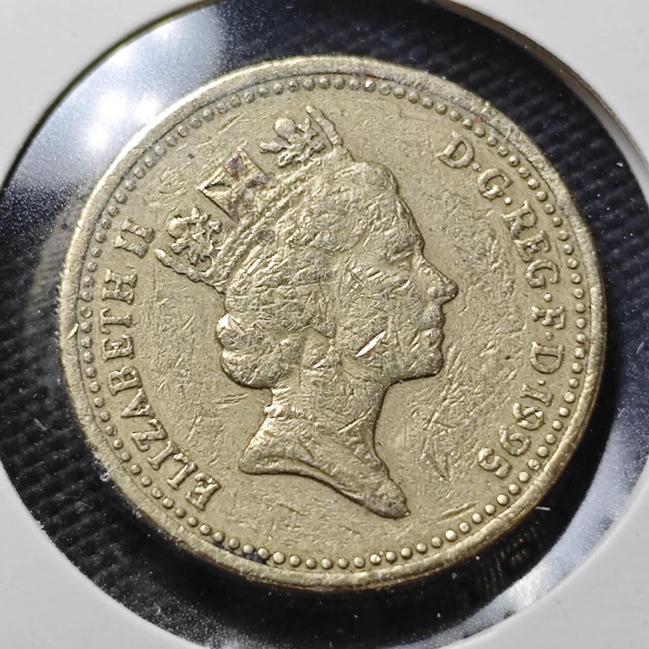 KK钱币收藏小铺  第363场  2月预留时间 周末发货  英国1镑 龙