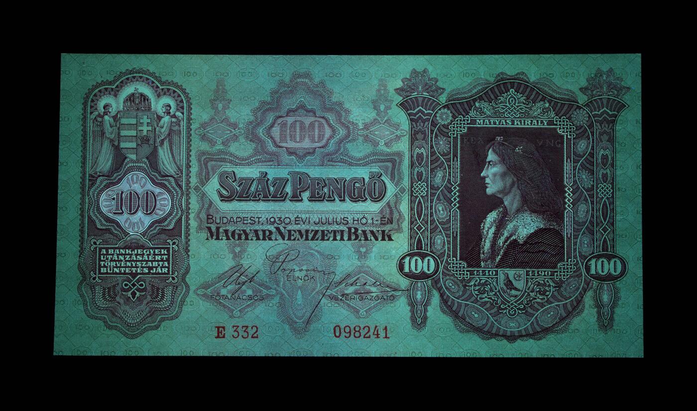 0元起拍第1弹→原票小精品纸币 1930匈牙利100戈朋→爱藏65EPQ