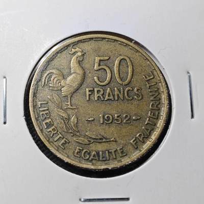 KK钱币收藏小铺  第363场  2月预留时间 周末发货 -  法国50法郎铜币