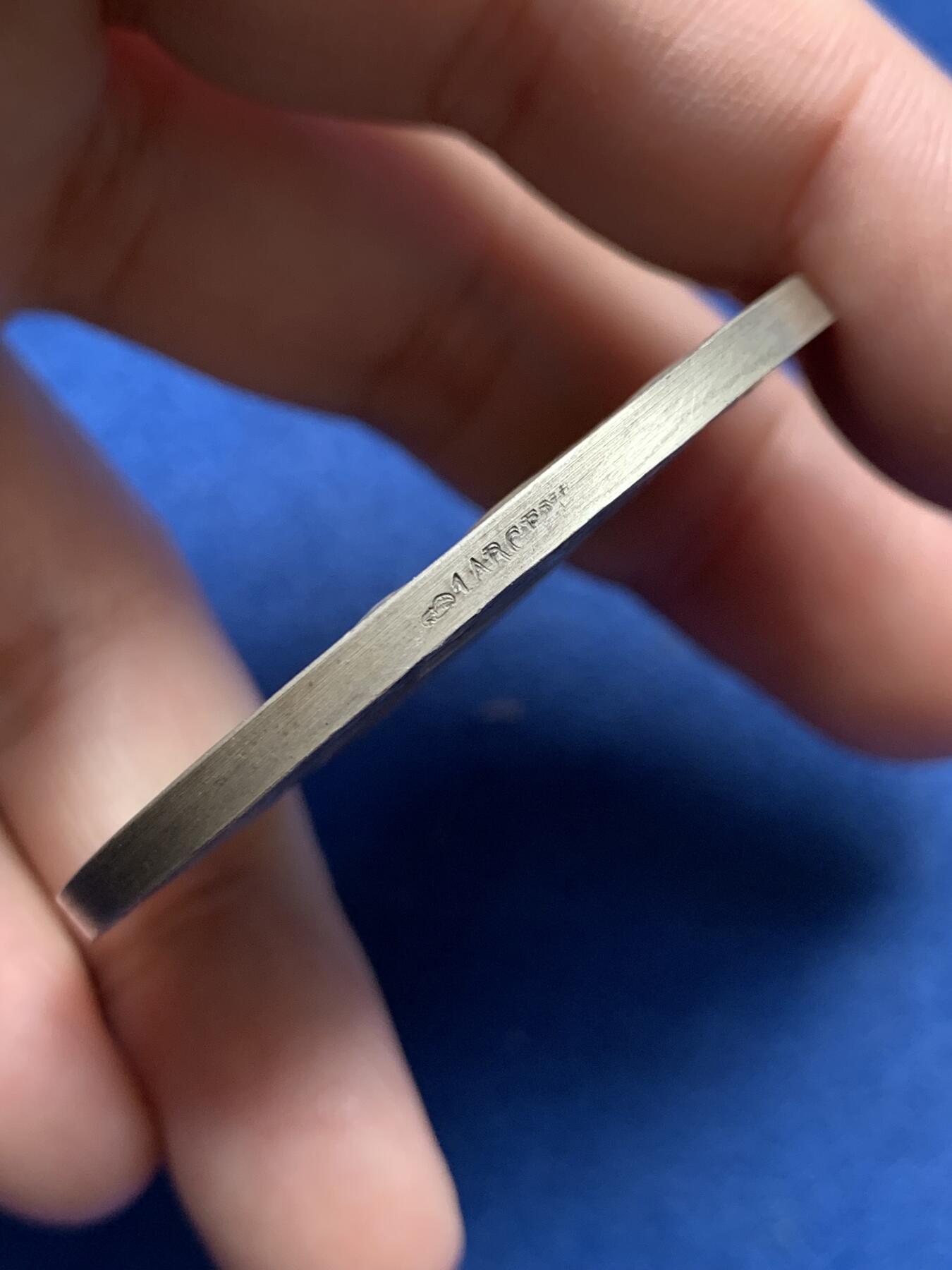 《竞宝斋》第434场 周日，周一2场连拍 （全场包邮） 法国社会福利院银章 丰饶角1银标 62.3克 49.6mm