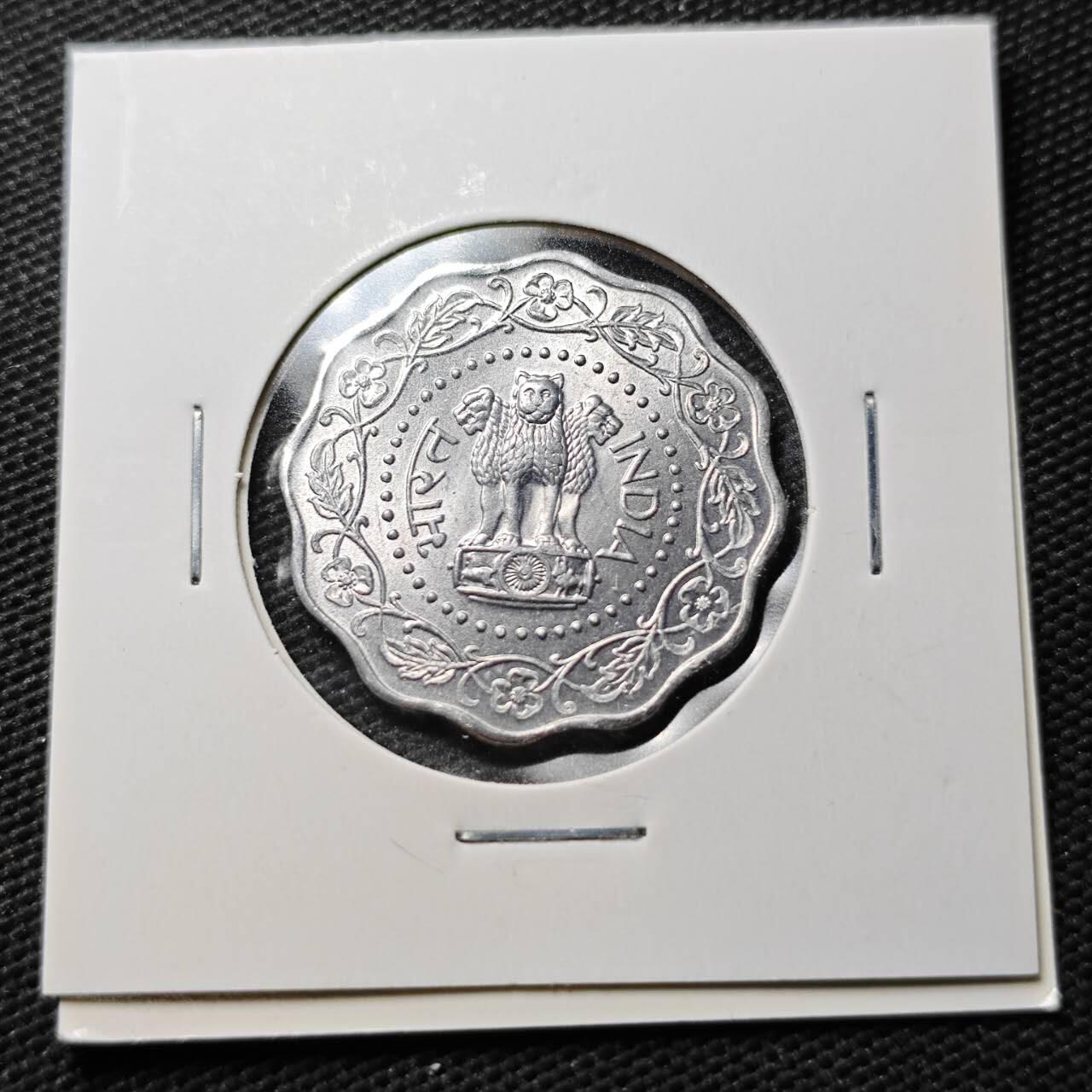 KK钱币收藏小铺  第363场  2月预留时间 周末发货  1974印度10派沙 好品