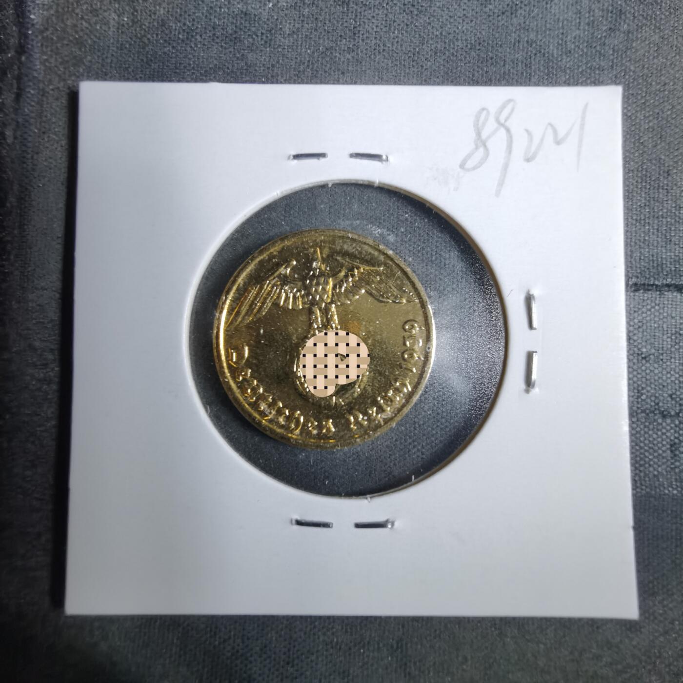 沼泽如烟--第889场 德国1939年2芬尼有金色镀层