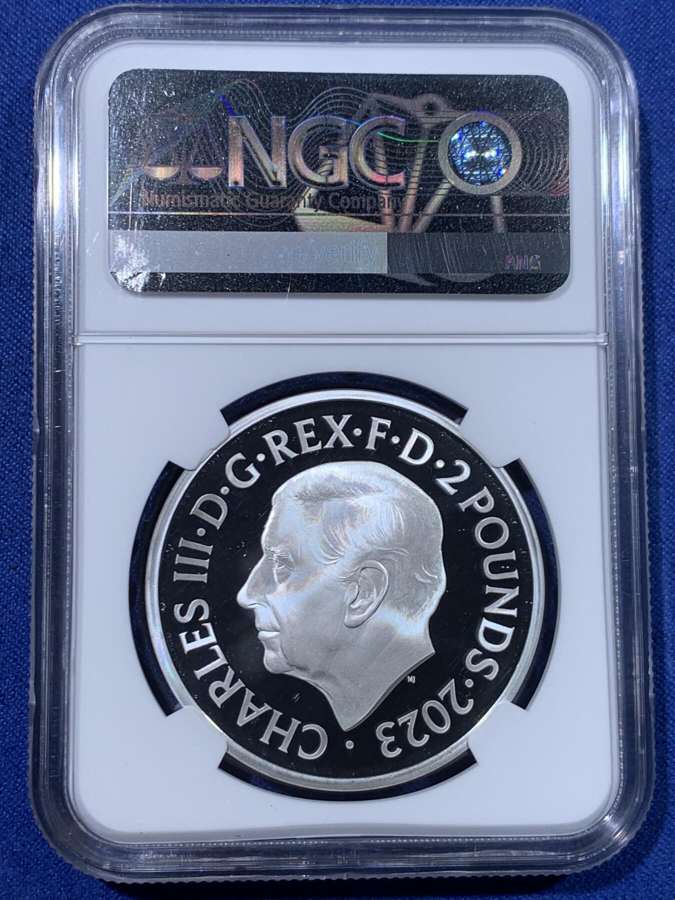 《竞宝斋》第434场 周日，周一2场连拍 （全场包邮） 四枚一组 NGC PF70UC 英国2022年/2023年发行哈利波特25周年精制纪念银币 哈利波特与魔法石2英镑（1盎司克重，999银，币径38.61MM，限量发行1万5千枚，盒证齐全）+霍格沃兹特快列车5英镑 加厚版（2盎司克重，999银，币径38.61MM，限量发行760枚）+邓布利多教授2英镑（1盎司克重，999银，币径38.61MM，限量发行5千枚）+首期 霍格沃茨魔法学院2英镑（1盎司