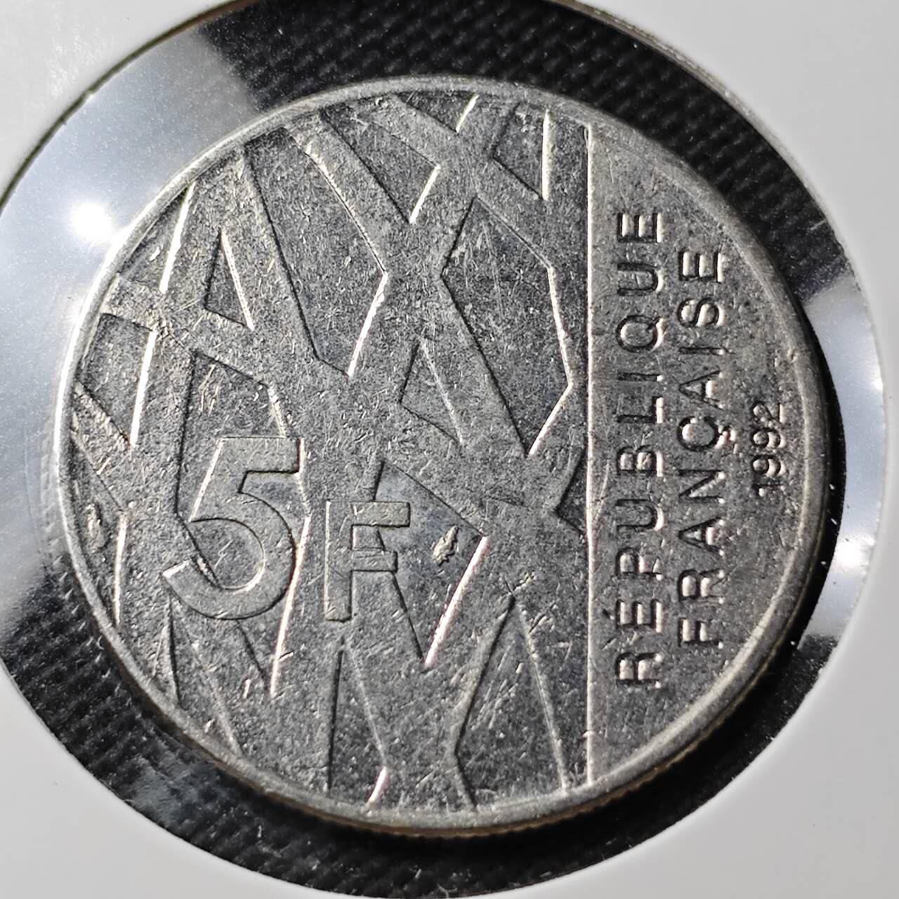 KK钱币收藏小铺  第363场  2月预留时间 周末发货  法国5法郎纪念币