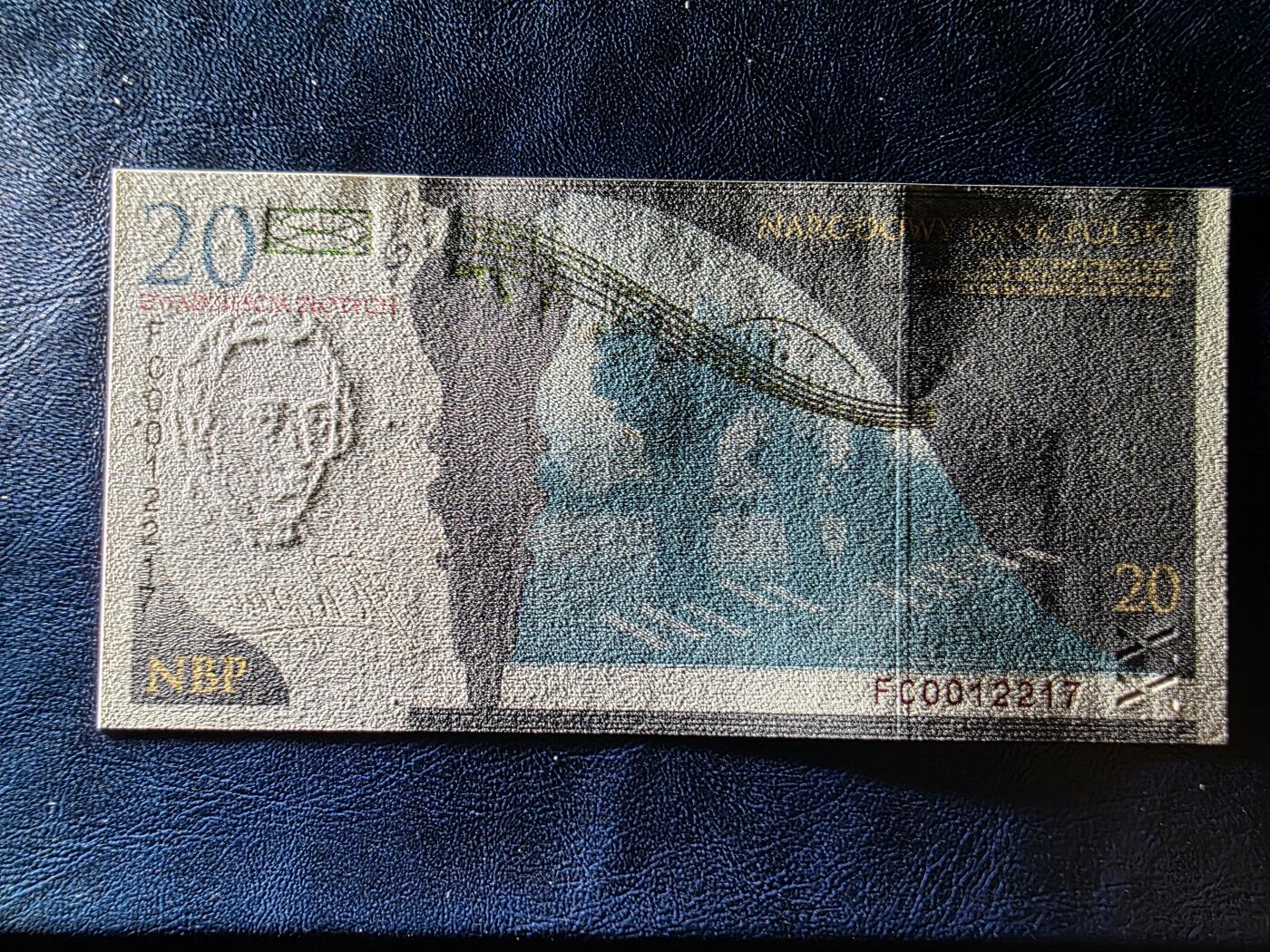 叁拾收藏第33期 波兰20  肖邦 纪念钞  UNC