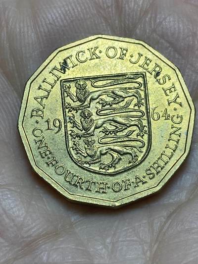 2025年第一百二十一场(总第一百四十七场）外国好品散币(免佣金) - 英属泽西岛🇯🇪1964年1/4先令