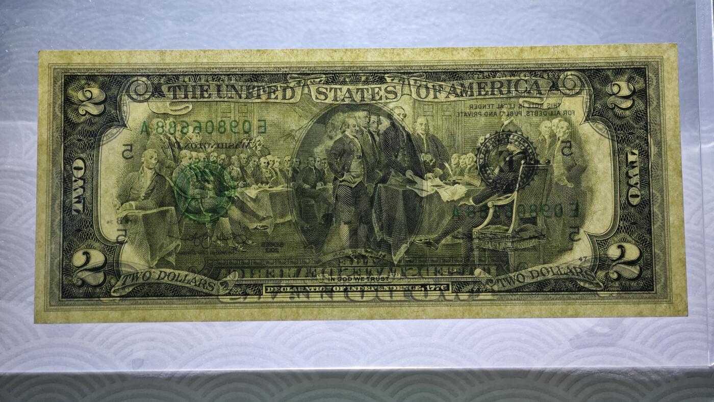 2元美金 圆圆倒置号88尾+999倒置豹子号 共2张