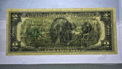 2元美金 圆圆倒置号88尾+999倒置豹子号 共2张