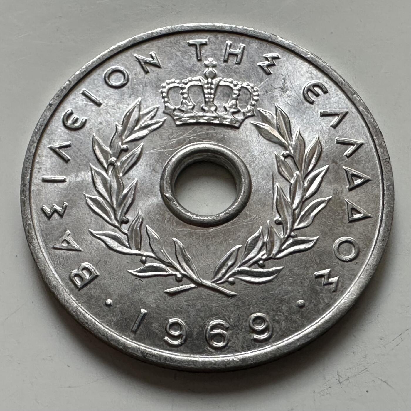 🌹外币初藏🌹🐯2025年第123场  每周二四六晚8️⃣点 接代拍 希腊1969年10雷普塔