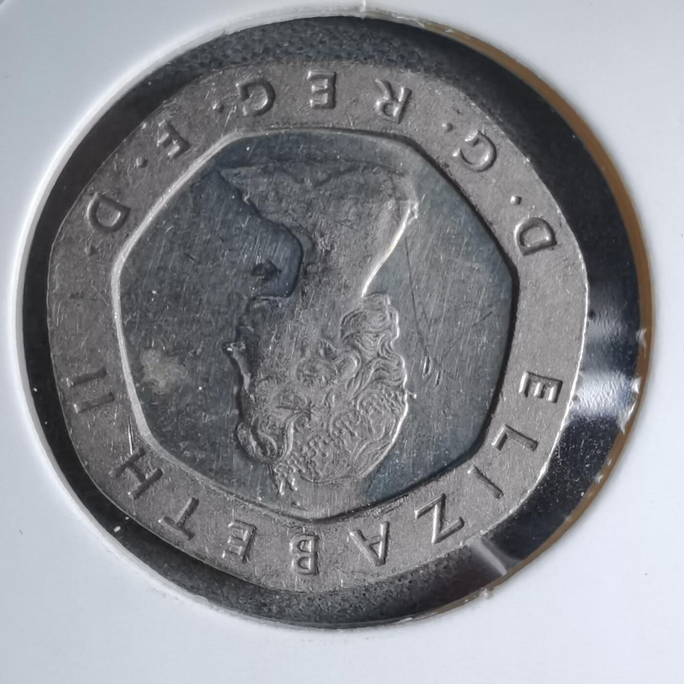 沼泽如烟--第890场 英国1983年20便士