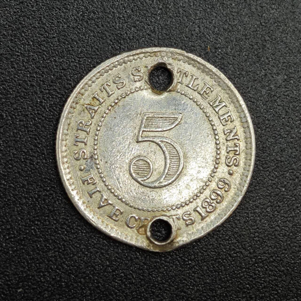 【淘币小摊】实时拍第七百八十七拍   银币套币场   满百包邮可预留二周 每周一统一发货   海峡1899年维多利亚5分银币