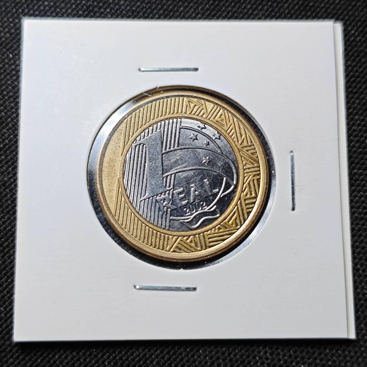 KK钱币收藏小铺  第364场  2月预留时间 周末发货  2002巴西1瑞尔纪念币