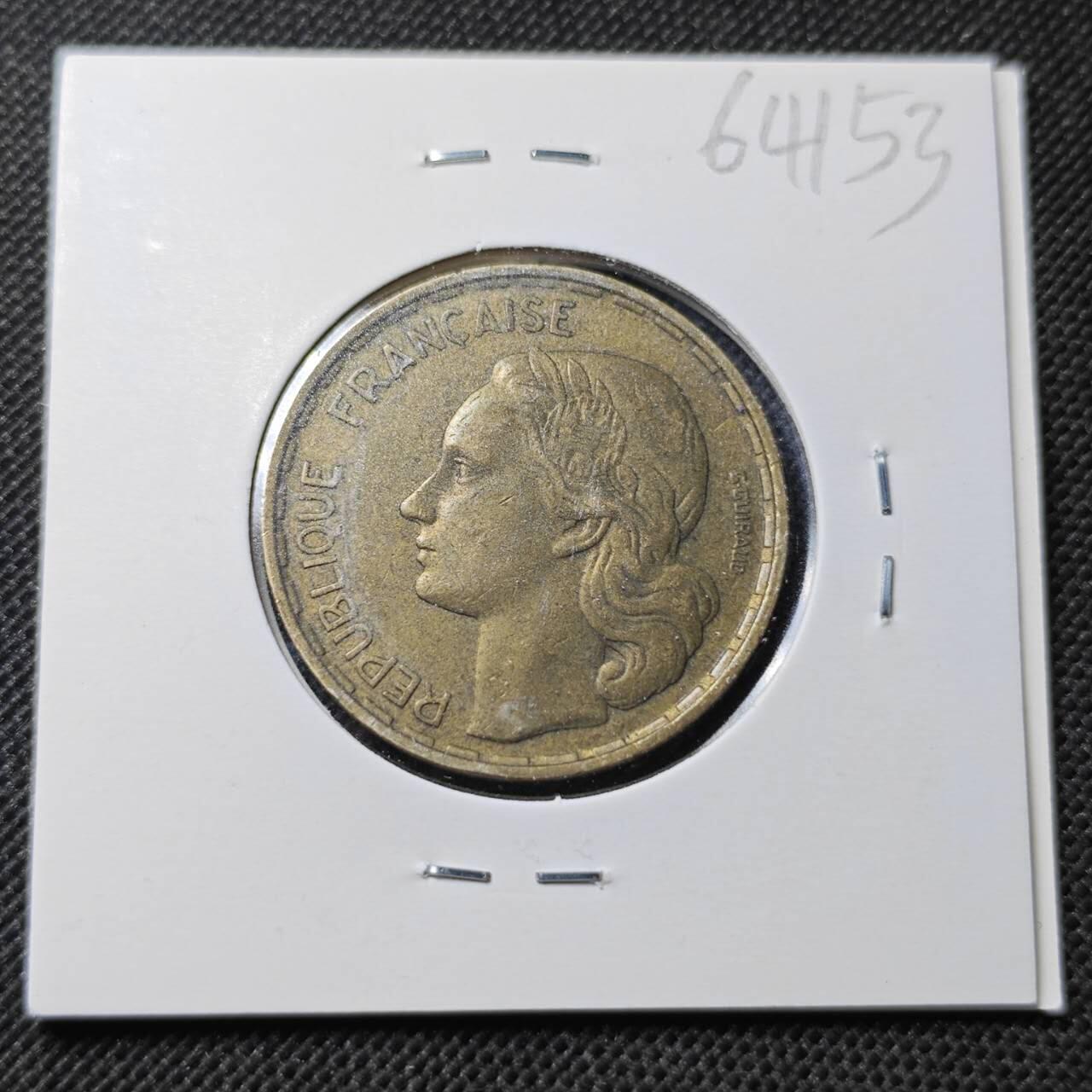 KK钱币收藏小铺  第364场  2月预留时间 周末发货  法国50法郎