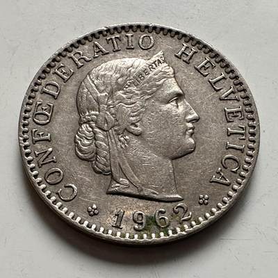 🌹外币初藏🌹🐯2025年第123场  每周二四六晚8️⃣点 接代拍 - 瑞士1962年20分