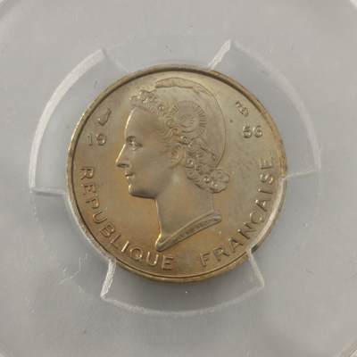 老蟹的宝藏🏴‍☠️ III - PCGS SP65 法属西非1956年精制5法郎样币