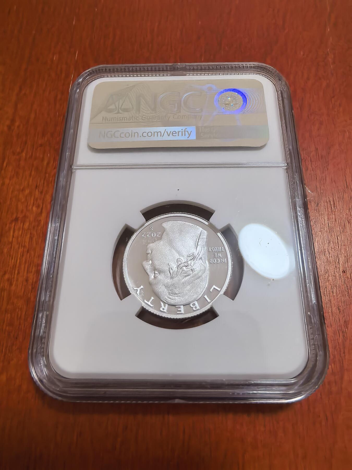 长老汇蛇年精选第七十场拍卖 2022 S 美国杰出女性——沃伦25美分精制银币，NGC PF70UC，早期标