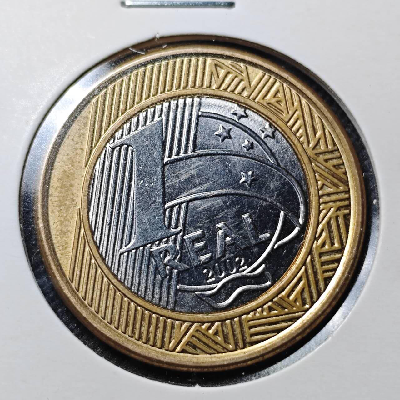 KK钱币收藏小铺  第364场  2月预留时间 周末发货  2002巴西1瑞尔纪念币