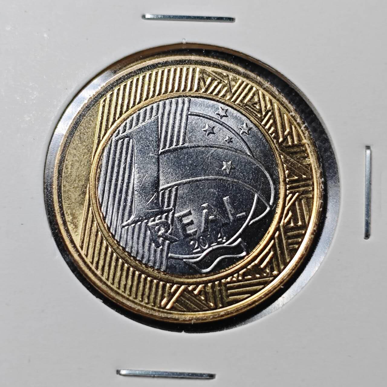 KK钱币收藏小铺  第364场  2月预留时间 周末发货  巴西1瑞尔纪念币 双色币