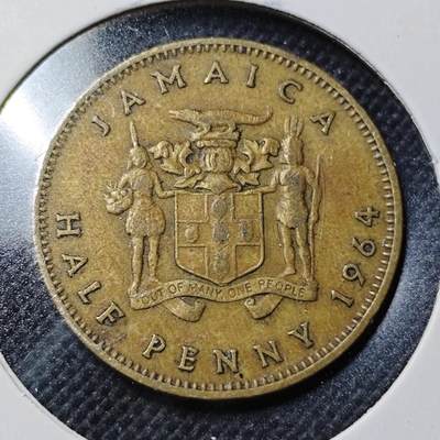 KK钱币收藏小铺  第364场  2月预留时间 周末发货 -  英属牙买加半便士铜币