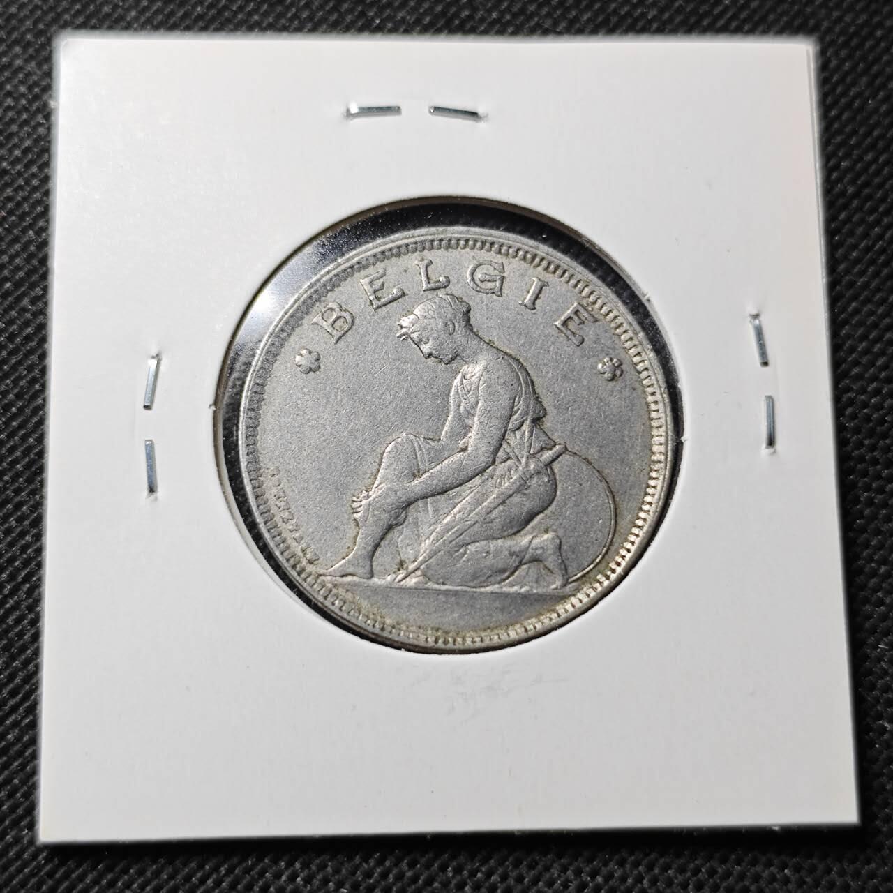 KK钱币收藏小铺  第364场  2月预留时间 周末发货  1927比利时2法郎