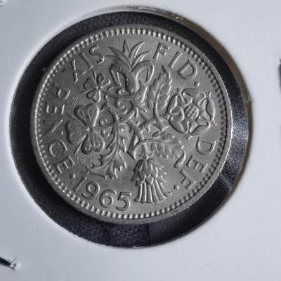 沼泽如烟--第890场 - 英国1965年6便士