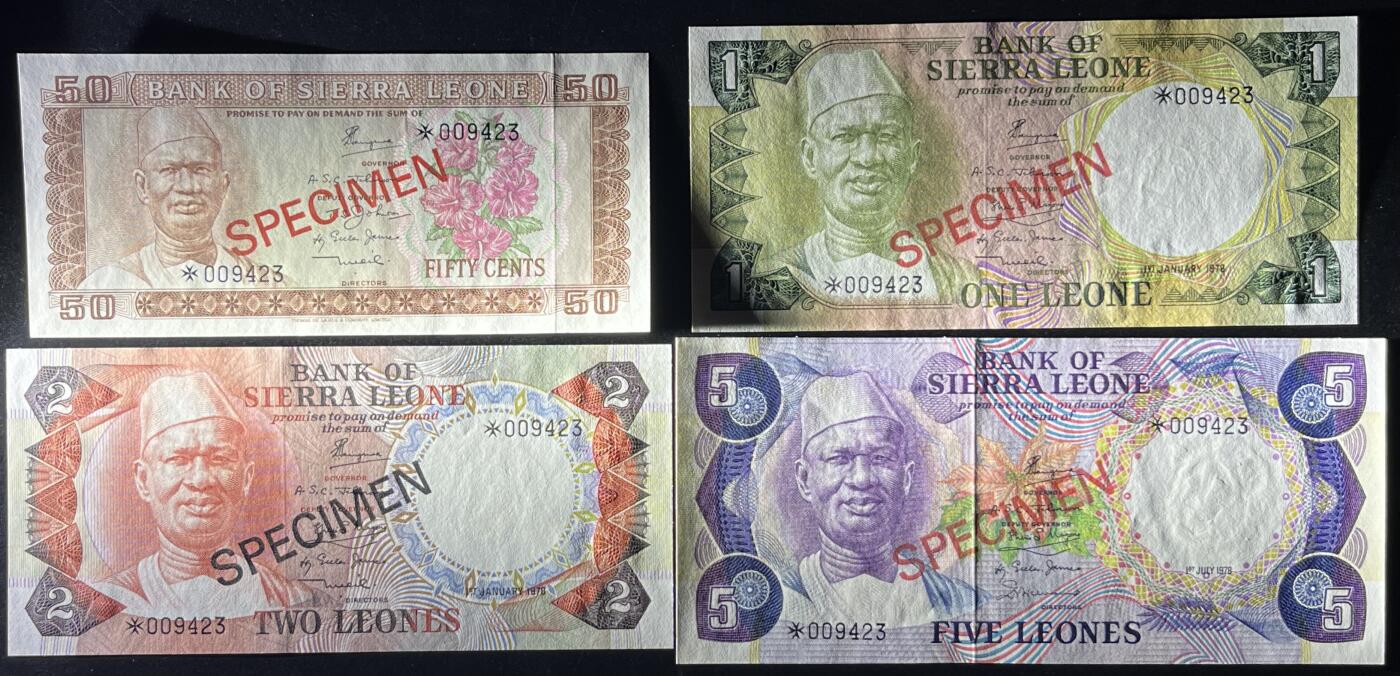 小福收藏拍卖第197期 裸钞场 本期有多张豹子号靓号 百慕大03年50元纪念钞百位号 马来亚和英属婆罗洲开国第一张纸币大冠女王 马来亚 41年1元英王乔六 法属太平洋10000法郎 捷克1000克朗纪念钞千位号  卢森堡 1000法郎  萨尔瓦多样钞 匈牙利 法罗群岛 危地马拉等多国精美纸币 塞拉利昂 1978年 50分 1 2 5利昂 样钞 全同千位号 4张套 unc