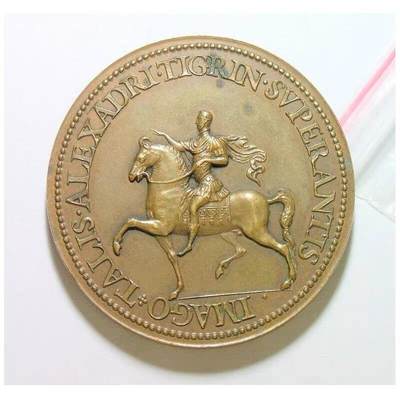 法国亨利三世骑马像+洛林皇后 高浮雕精制大铜章 42MM - 法国亨利三世骑马像+洛林皇后 高浮雕精制大铜章 42MM