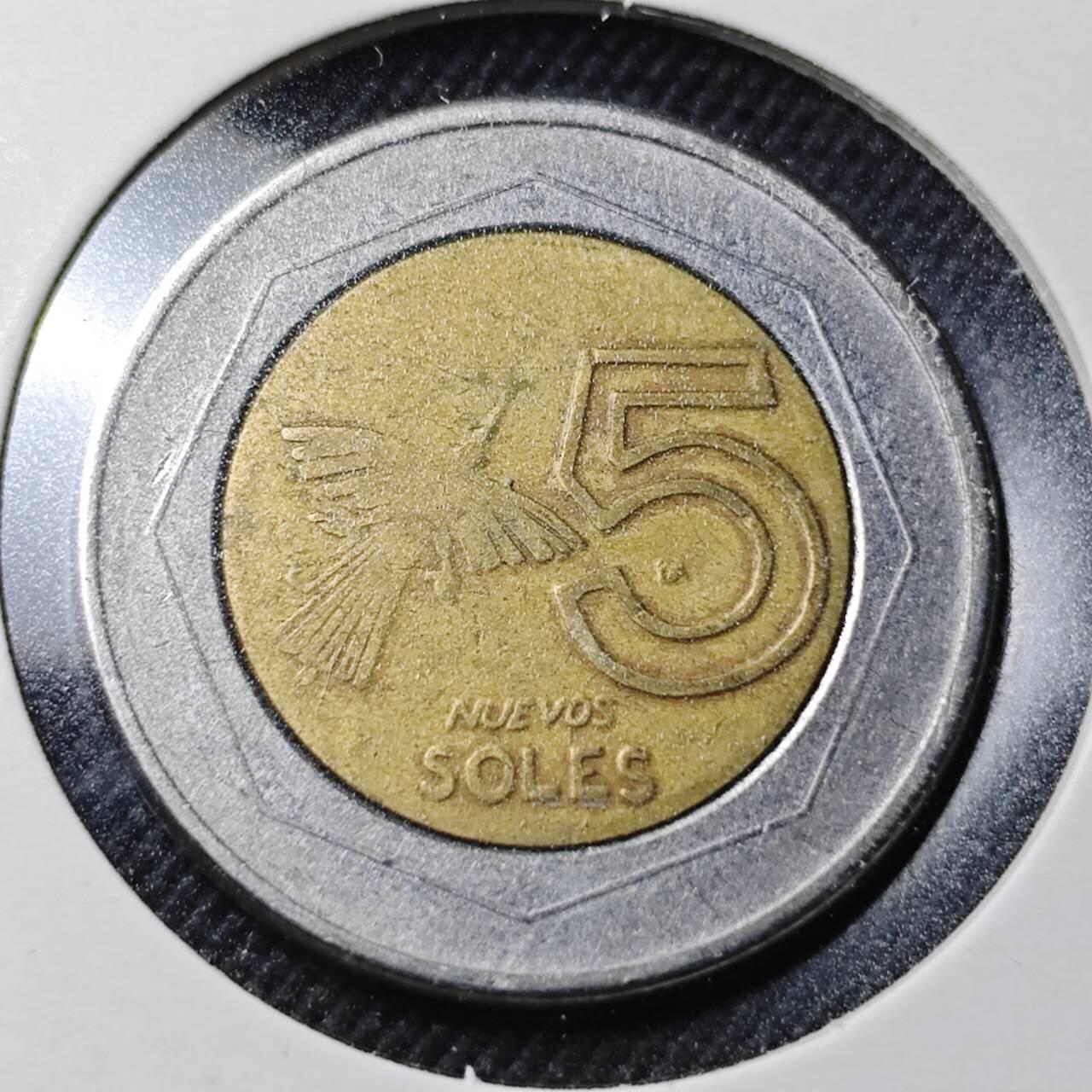 KK钱币收藏小铺  第364场  2月预留时间 周末发货  秘鲁5索尔双色币