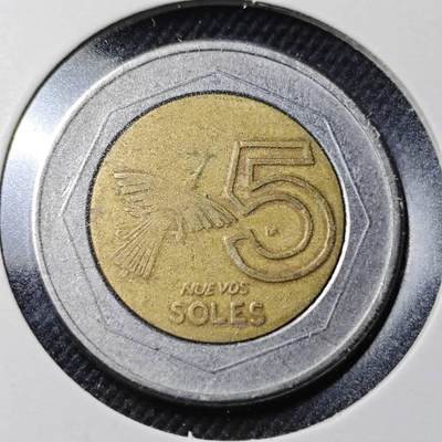 KK钱币收藏小铺  第364场  2月预留时间 周末发货 -  秘鲁5索尔双色币