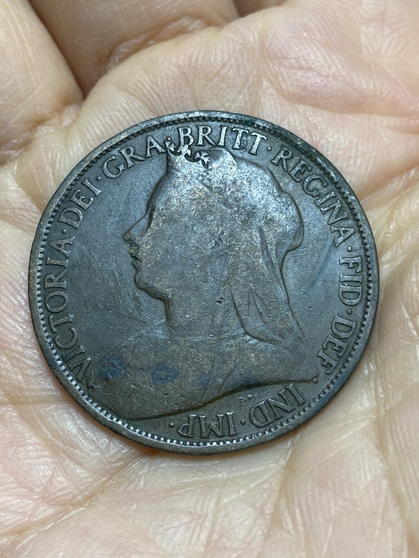 2025年第一百二十二场(总第一百四十八场）外国好品散币(免佣金) 英国🇬🇧1895年1便士(维多利亚女王老年披纱)