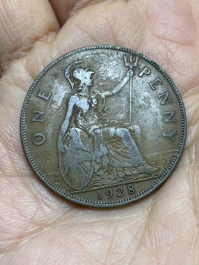 2025年第一百二十二场(总第一百四十八场）外国好品散币(免佣金) - 英国🇬🇧1928年1便士(乔治五世第三版)