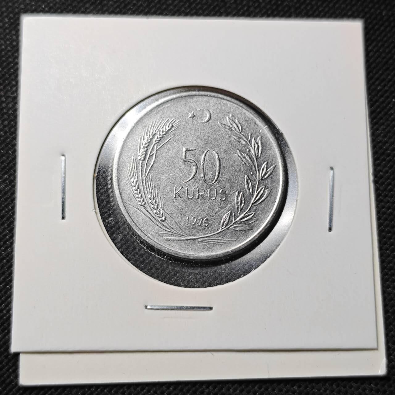 KK钱币收藏小铺  第364场  2月预留时间 周末发货  土耳其50库鲁 披纱女士