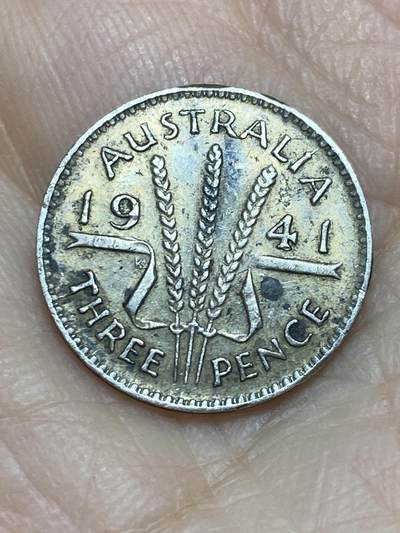 2025年第一百二十二场(总第一百四十八场）外国好品散币(免佣金) - 澳大利亚🇦🇺1941年3便士银币(乔治六世时期)