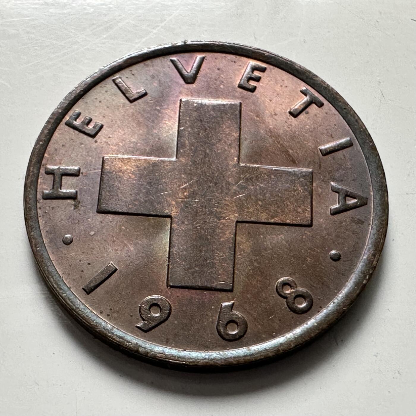 🌹外币初藏🌹🐯2025年第123场  每周二四六晚8️⃣点 接代拍 瑞士1968年一分